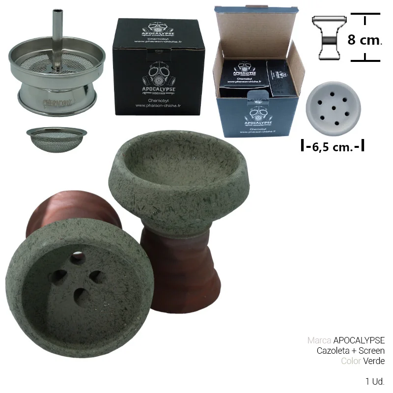 APOGESH00004_main-20260208033802436-2954 CAZOLETA SHISHA + SCREEN APOCALYPSE VERDE 1 Ud. 411.05103 - Imagen 1