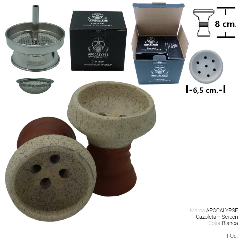 APOGESH00005_main-20260208033814993-2155 CAZOLETA SHISHA + SCREEN APOCALYPSE BLANCA 1 Ud. 411.05105 - Imagen 1