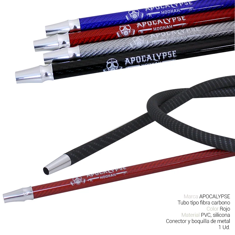 APOGESH00012_main-20260208033941836-3603 TUBO SHISHA APOCALYPSE TIPO FIBRA CARBONO + BOQUILLA ROJO 1 Ud. 411.08501 - Imagen 1