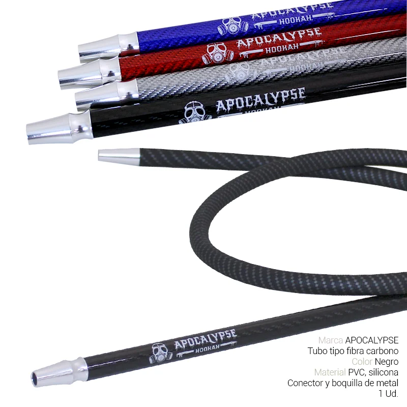 APOGESH00013_main-20260208033954347-3740 TUBO SHISHA APOCALYPSE TIPO FIBRA CARBONO + BOQUILLA NEGRO 1 Ud. 411.08502 - Imagen 1