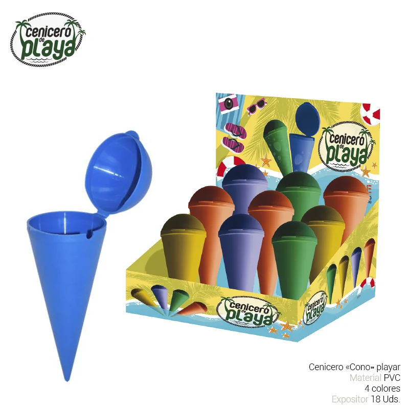 ATO00CE00001_main-20260207182102409-9899 CENICERO CONO SUMMER 18 Uds. IA.17058/IA.17059 - Imagen 1