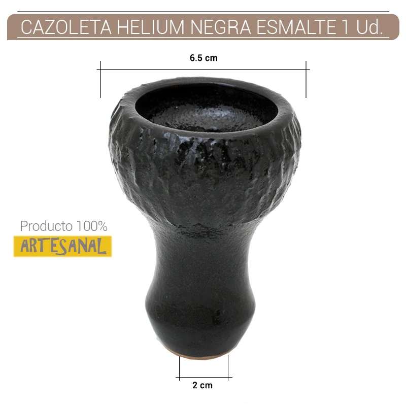 ATO30SH00002_main-20260208034252517-7916 CAZOLETA SHISHA HELIUM NEGRA ESMALTE 1 Ud. 124.705 - Imagen 1