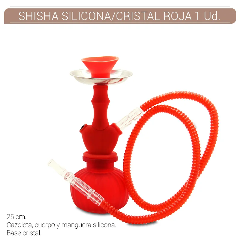 ATO40SH00002_main-20260208034355260-7862 SHISHA 25 cm. 1 Mang. SILICONA/CRISTAL ROJA 1 Ud. 02.30626 - Imagen 1