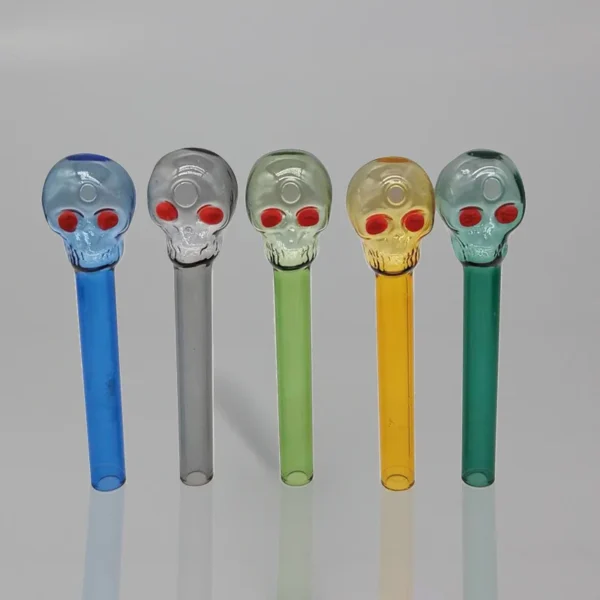 Pipas de Vidrio con Diseño de Calavera