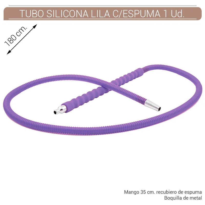 ATO70SH00005_main-20260208034704647-1612 TUBO SHISHA ATOMIC SILICONA C/ ESPUMA LILA 1,80 mt. 1 Ud. 02.39980 - Imagen 1