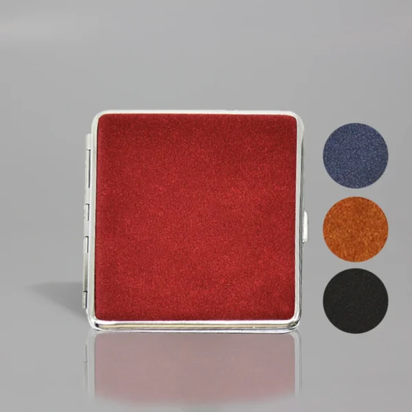 Pitillera de Metal con Diseño de Tela