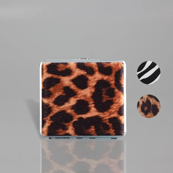 Pitillera con diseño de leopardo