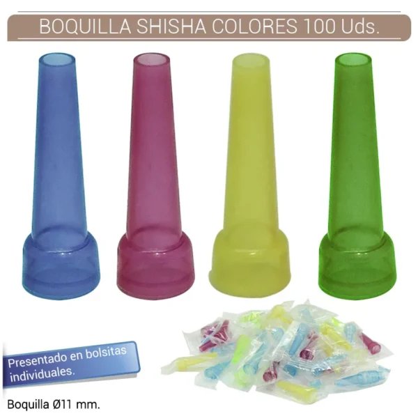 Boquilla Shisha Colores 100 Uds.