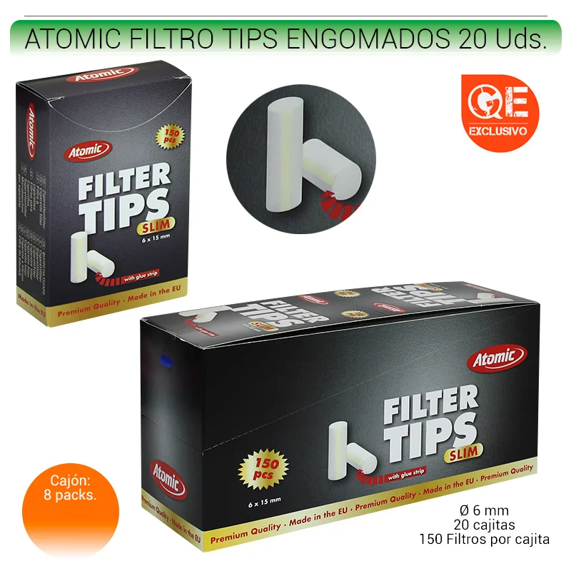 ATOGEPA00026_main-20260208041223366-7326 ATOMIC FILTROS TIPS ENGOMADOS 20 Uds. 01.62500 - Imagen 1