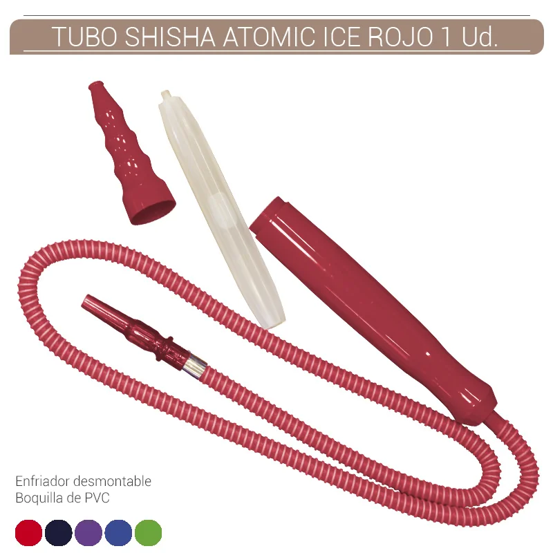ATOGESH00005_main-20260208041803922-1019 TUBO SHISHA ATOMIC ICE ACRILICO ROJO 1.80 mt. 1 Ud. 02.39982 - Imagen 1