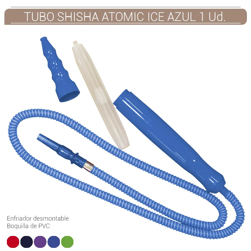 ATOGESH00006_main-20260208041816205-8982 TUBO SHISHA ATOMIC ICE ACRILICO AZUL 1.80 mt. 1 Ud. 02.39983 - Imagen 1