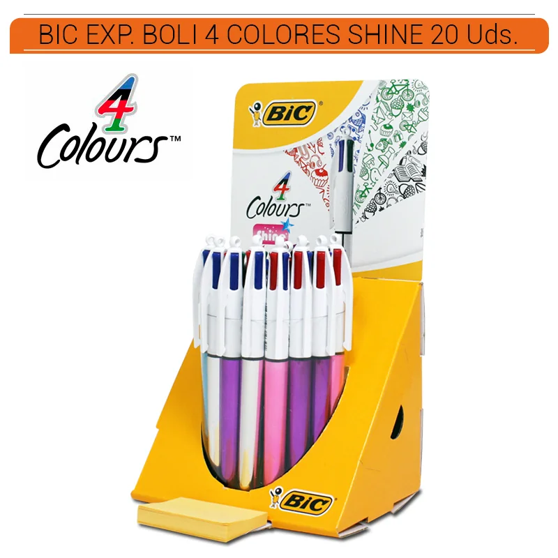 BIC00PA00002_main-20260207192026878-5075 BIC EXP. BOLIGRAFO 4 COLORES SHINE 20 Uds. 021284 - Imagen 1
