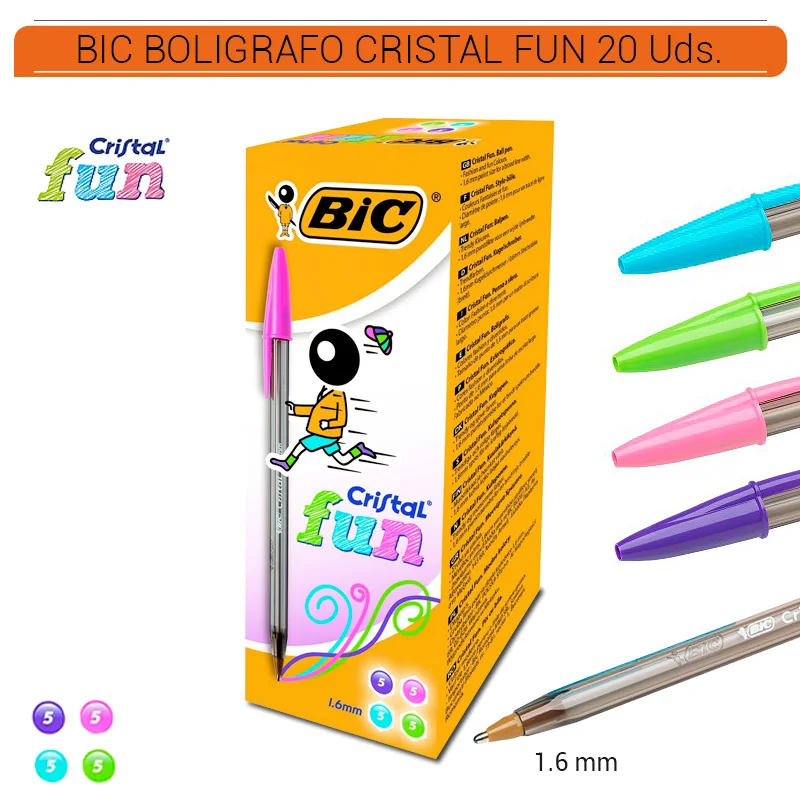 BICD0PA00001_main-20260207192215407-2230 BIC BOLIGRAFO CRISTAL FUN COLORS 20 Uds. 272101 - Imagen 1