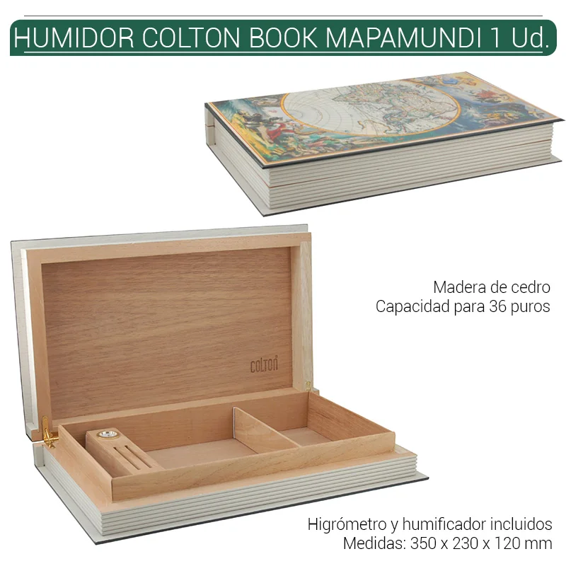 COLGEHO00001_main-20260207195608229-6217 HUMIDOR COLTON BOOK MAPAMUNDI 1 Ud. 02.57201 - Imagen 1