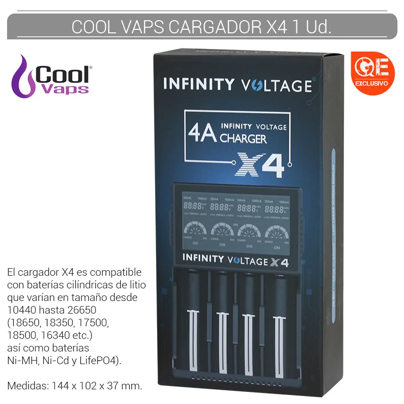 COOGEPB00002_main-20260207200130511-6652 COOL VAPS CARGADOR X4 1 Ud. VAPX4 - Imagen 1