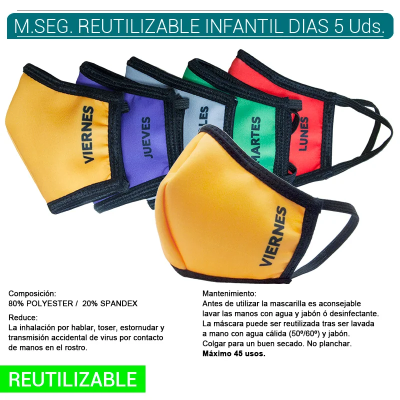 EPI10SA00001_main-20260207201742225-5059 MASCARILLA DE SEGURIDAD REUTILIZABLE INFANTIL DIAS 5 Uds. 755048E - Imagen 1
