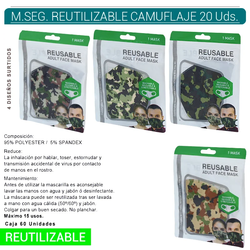 EPIC0SA00001_main-20260207201931861-9104 MASCARILLA DE SEGURIDAD REUTILIZABLE CAMUFLAJE 20 Uds. 755040 - Imagen 1