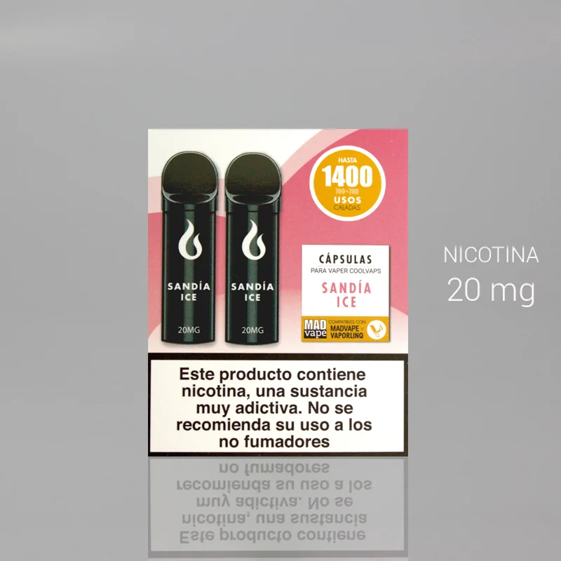 MADGEVA00001_main-20260207205352710-3601 COOL VAPS Q-POD KIT 2 RECARGAS SANDIA ICE 20mg 1 Ud.QPD003 - Imagen 1