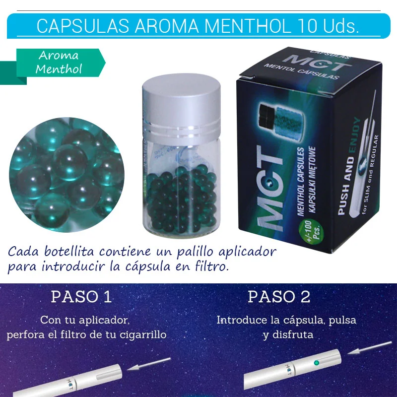 MCTGECA00002_main-20260208044455570-7845 MCT CAPSULAS PACK 100 AROMA MENTHOL 10 Uds. MCT5 - Imagen 1