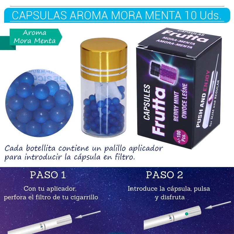 MCTGECA00003_main-20260208044508146-1679 FRUTTA CAPSULAS PACK 100 AROMA MORA MENTA 10 Uds. MCT6 - Imagen 1