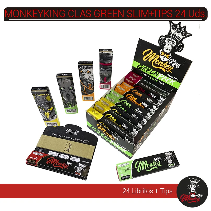 MONGEPD00009_main-20260207211735131-5429 MONKEYKING CLASSIC GREEN SLIM + TIPS 24 Uds. MMCPCG - Imagen 1