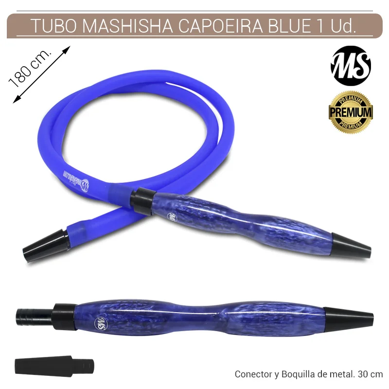 MSXGESH00007_main-20260208045359065-1116 TUBO SHISHA MASHISHA MS CAPOEIRA BLUE 1,8 m. 1 Ud. MSCAPOBL - Imagen 1