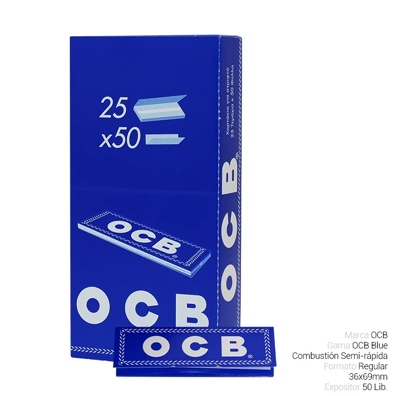 OCBGEPA00019_main-20260208050410504-1248 OCB REGULAR Nº1 BLUE CLASSIC CUT CORNER 25 Lib. - Imagen 1