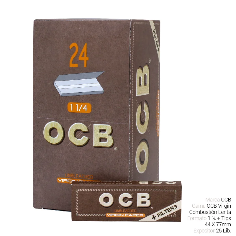 OCBGEPA00028_main-20260208050602987-4258 OCB 1 1/4 VIRGIN + TIPS 24 Lib. - Imagen 1