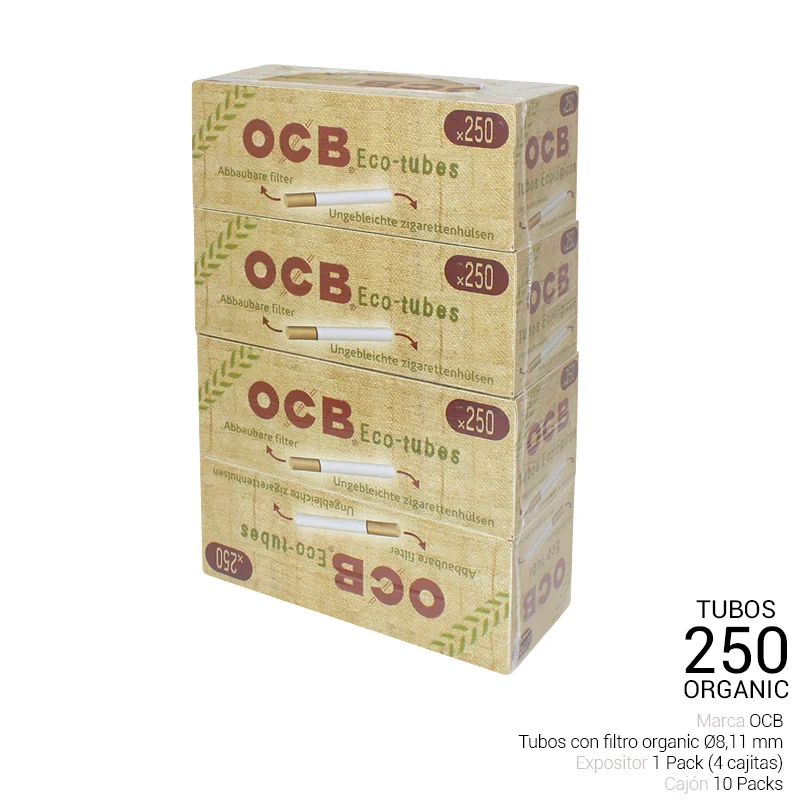 OCBGETU00007_main-20260208051344843-5560 OCB TUBES 250 ORGANIC 4 Uds. - Imagen 1