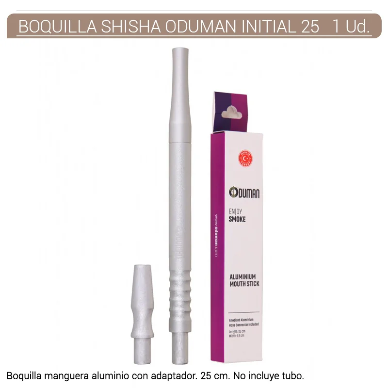 ODUGESH00003_main-20260208051449919-6666 BOQUILLA SHISHA ODUMAN INITIAL 25 SILVER/WHITE 1 Ud. - Imagen 1