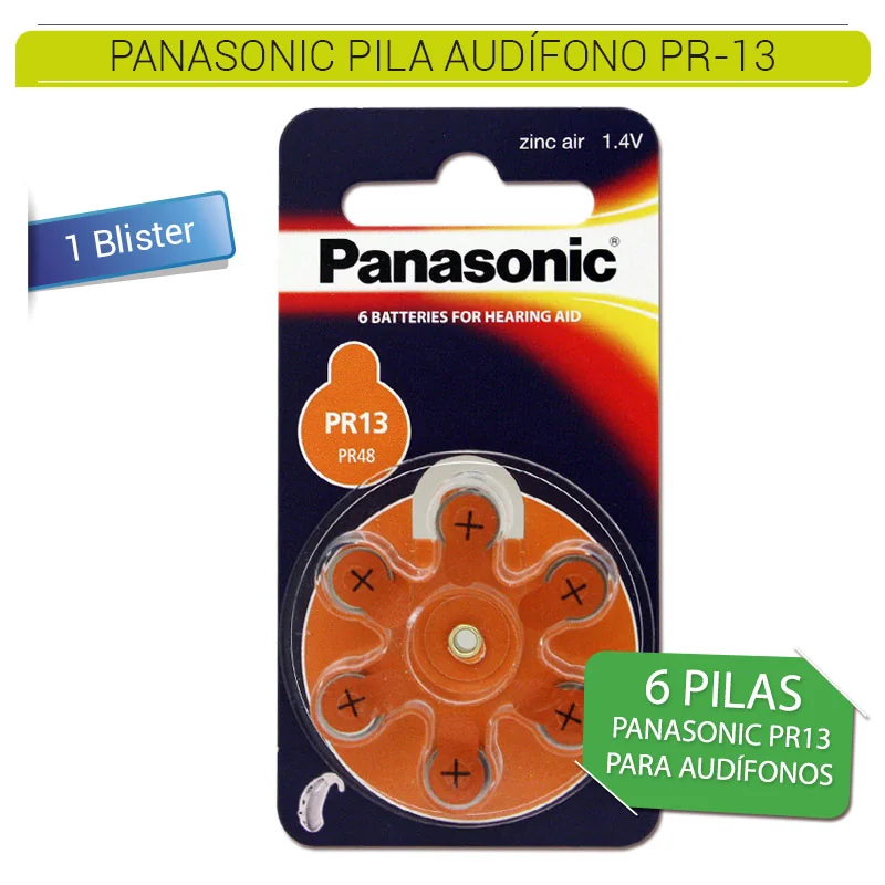 PANGEPB00013_main-20260207213948277-7941 PANASONIC PILA AUDIF. PR-13 1 Blíster - Imagen 1