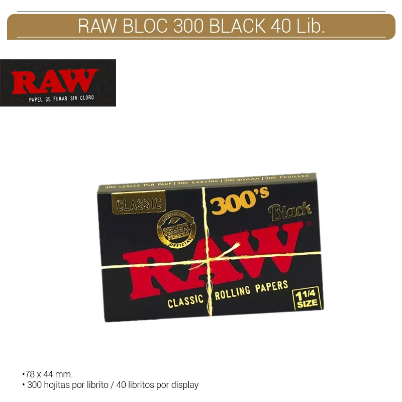 RAWE0PA00001_main-20260208052801925-7820 RAW BLOC 300 BLACK 40 Lib. - Imagen 1