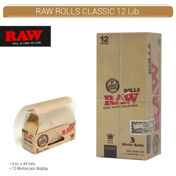 RAW Rolls Classic 12 Libritos
