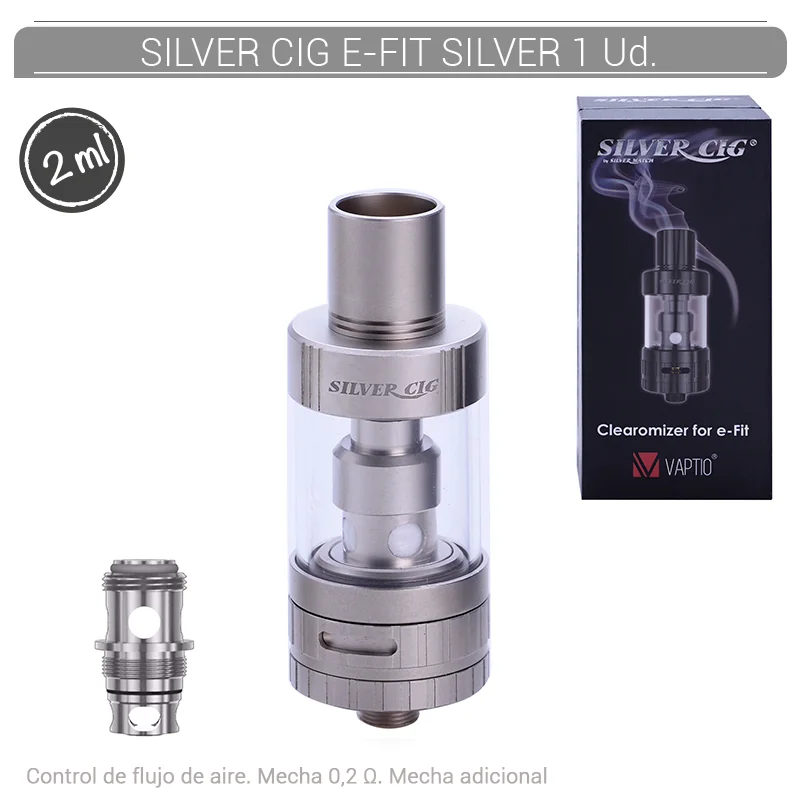 SILGEVA00009_main-20260207214444758-6264 SILVER CIG CLAROMIZADOR E-FIT 50 GUN METAL 1 Ud. 40678646 - Imagen 1