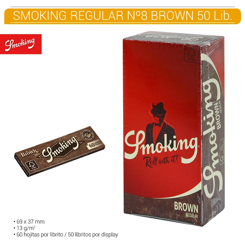 SMOGEPA00014_main-20260208054226081-3271 SMOKING REGULAR Nº 8 BROWN 50 Lib. - Imagen 1