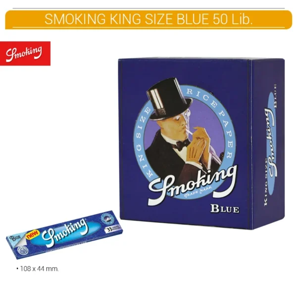 Smoking King Size Blue 50 Libritos