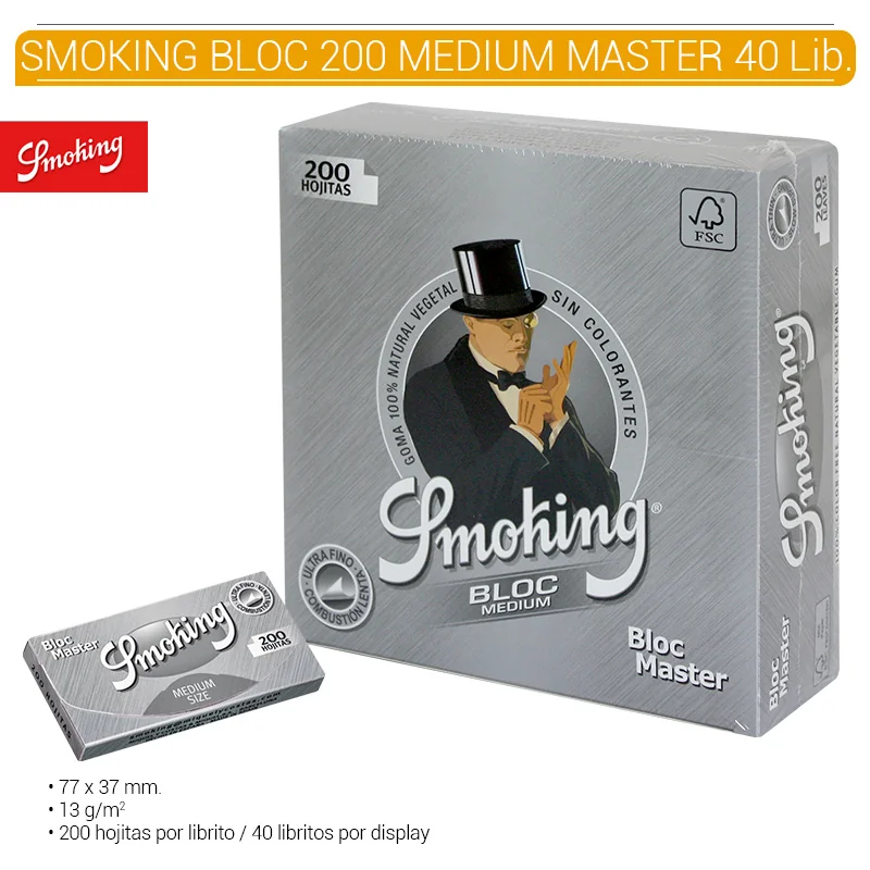SMOGEPA00046_main-20260208054906767-9705 SMOKING BLOC 200 MEDIUM MASTER 40 Lib. - Imagen 1