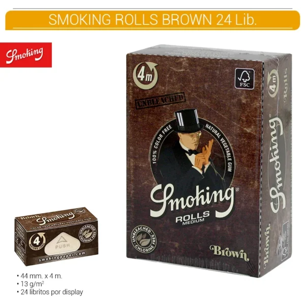Smoking Rolls Brown 24 Libritos