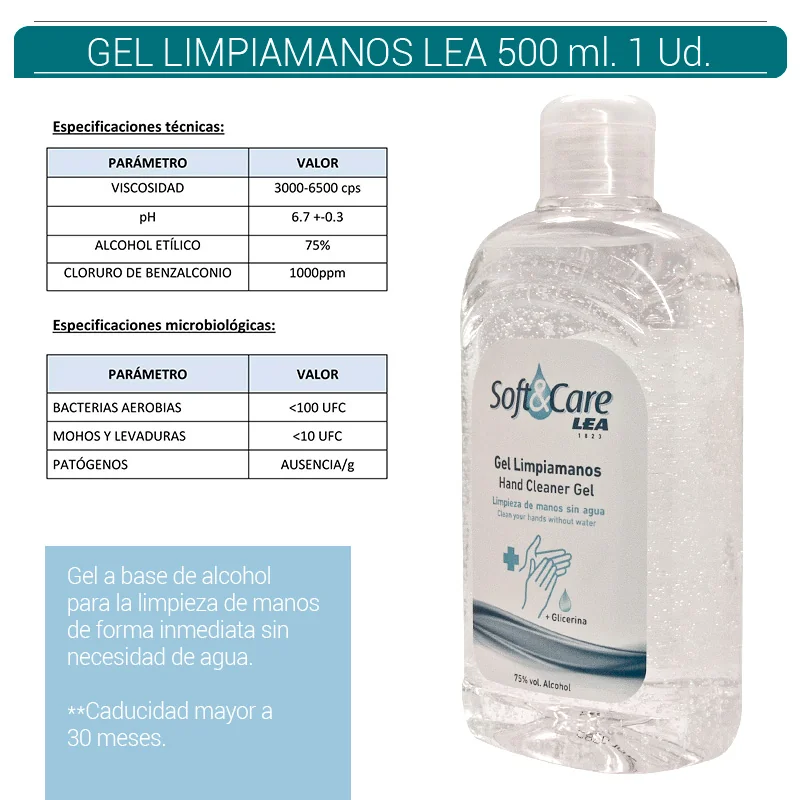 SOFGESA00001_main-20260207214650899-6557 LEA GEL LIMPIAMANOS 500 ml 1 Ud. - Imagen 1