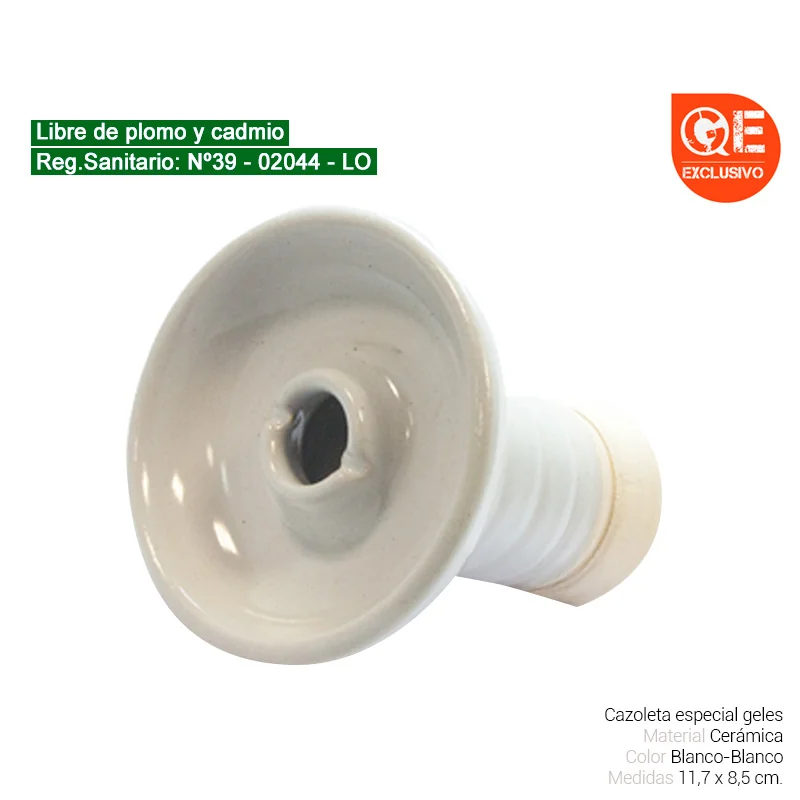 STR00SH00001_main-20260208055311533-4092 CAZOLETA SHISHA CERAMICA STRID BOWL L BLANCO-BLANCO 1 Ud. 071A10901L - Imagen 1