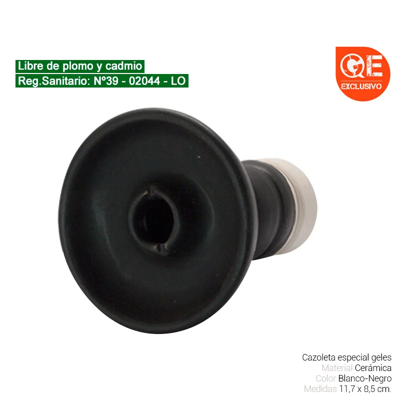 STRC0SH00001_main-20260208055348668-3474 CAZOLETA SHISHA CERAMICA STRID BOWL L BLANCO-NEGRO 1 Ud. 071A10900L - Imagen 1