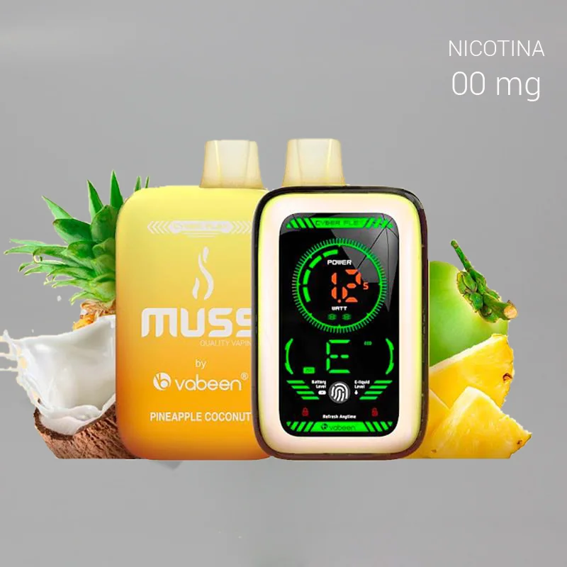 VABGEVA00004_main-20260207215208532-8812 MUSS VAP CYBERFLEX PINEAPPLE COCONUT ZERO DL-5 25000 PUFF 00mg 18 ml 1 Ud. - Imagen 1