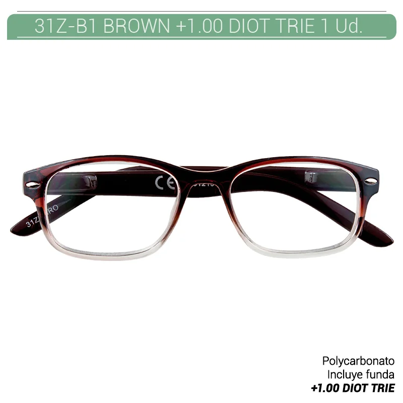 ZIP40OP00003_main-20260208061923642-5964 ZIPPO BROWN READING GLASSES +1.00 DIOT TRIE 1 Ud. 31Z-B1-BRO100 2004868 - Imagen 1