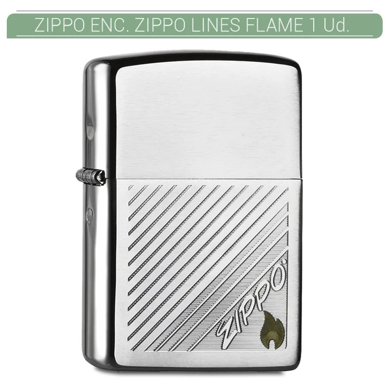 ZIPGEEN00038_main-20260208063548210-4758 ZIPPO ENC. ZIPPO LINES FLAME 1 Ud. 60000663 - Imagen 1