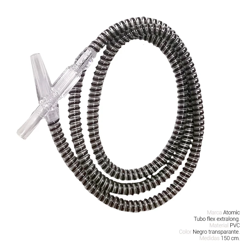 ATOGESH00011_main-20260208041918115-7205.webp TUBO SHISHA ATOMIC 1,5 mt. FLEX EXTRALONG1 Ud. 02.39990 - Imagen 1